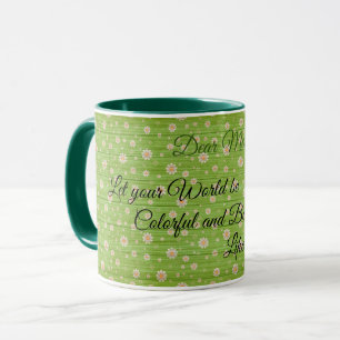 Floral on Wood Popular Customise Text Mug