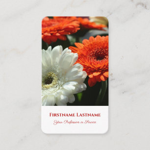 Floral orange blossom macro florist flower experts business card