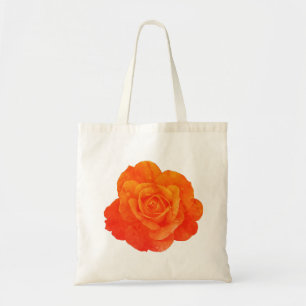 Floral Orange Rose Bridesmaid Gift Favour Weddings Tote Bag