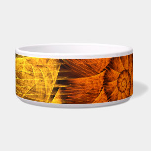 Floral Orange Yellow Blue Abstract Art