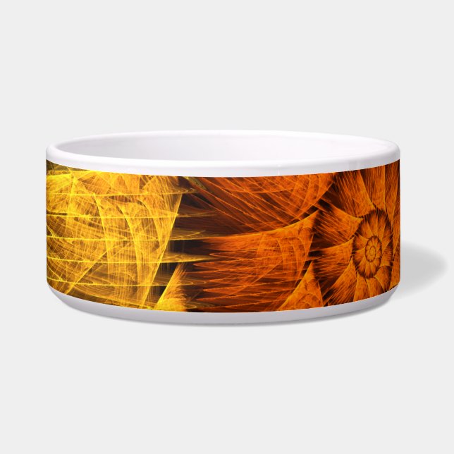 Floral Orange Yellow Blue Abstract Art (Front)