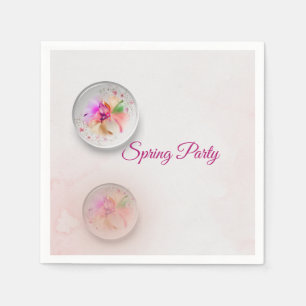 Floral orb paper napkins