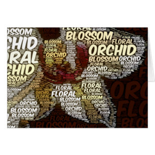 Floral Orchid Blossom Word Cloud Template