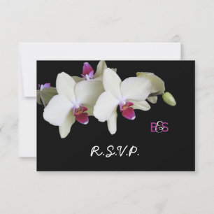 Floral Orchid RSVP Wedding Invitation and Monogram