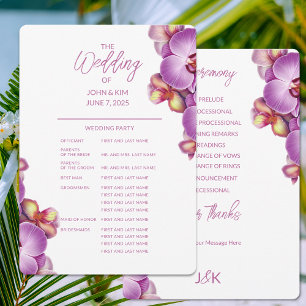 Floral Orchids Full Wedding Program
