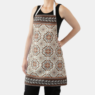 Floral Oriental Ethnic Pattern  Apron