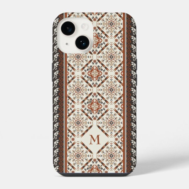 Floral Oriental Ethnic Pattern  iPhone Case (Back)