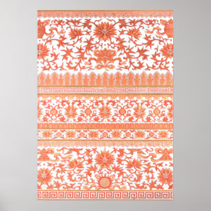 Floral Ornament Asian Style Poster by Owen Jones