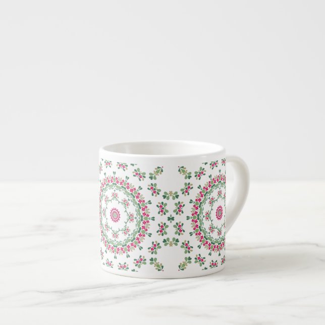 Floral ornament espresso cup (Front Right)