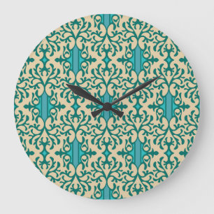 Floral Ornament: Fashionable Modern Seamless Large Clock