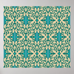 Floral Ornament: Fashionable Modern Seamless Poster