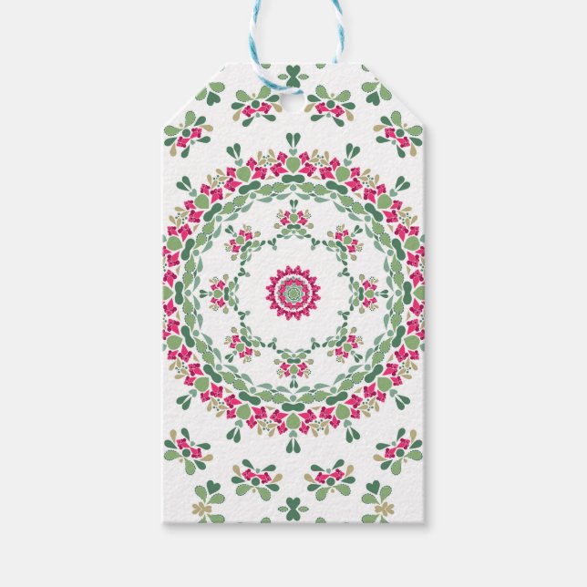 Floral ornament gift tags (Front)