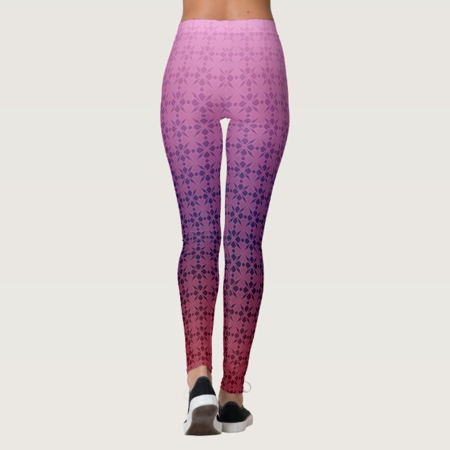 Floral ornament, gradient leggings (Back)