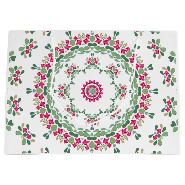 Floral ornament large gift bag (Front)