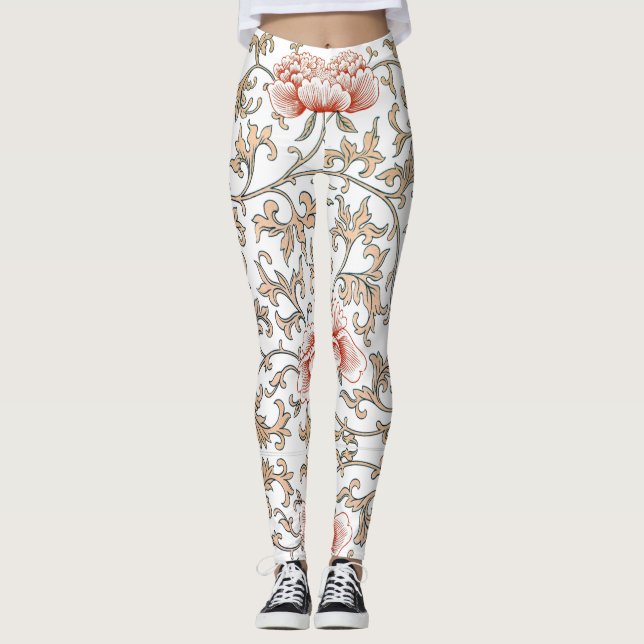 Floral Ornament Prints by Owen Jones Poster Leggings (Front)