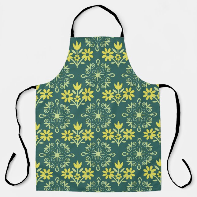 Floral ornament, seamless elegant pattern. apron (Front)