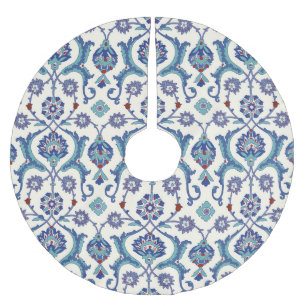 Floral Ornament: Traditional Arabic Pattern. Brushed Polyester Tree Skirt