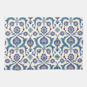 Floral Ornament: Traditional Arabic Pattern. Tea Towel