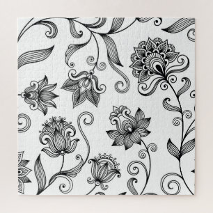Floral Ornamental: Decorative Seamless Background Jigsaw Puzzle