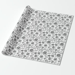 Floral Ornamental: Decorative Seamless Background Wrapping Paper