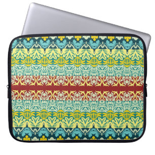 Floral ornamental seamless pattern laptop sleeve