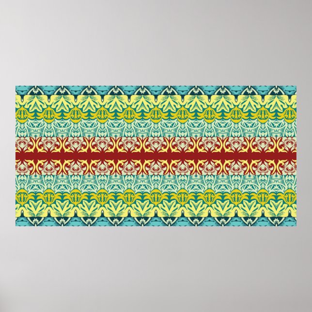 Floral ornamental seamless pattern poster (Front)
