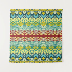 Floral ornamental seamless pattern tapestry