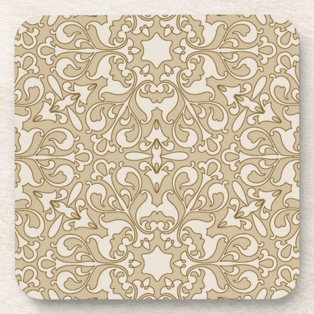 Floral ornate background coaster (Front)