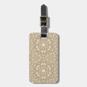 Floral ornate background luggage tag