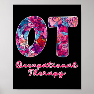 Floral Ota Occupational Therapy Occupational Poster