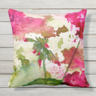 floral outdoor pillow