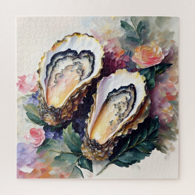 Floral Oyster Painting Jigsaw Puzzle (Vertical)