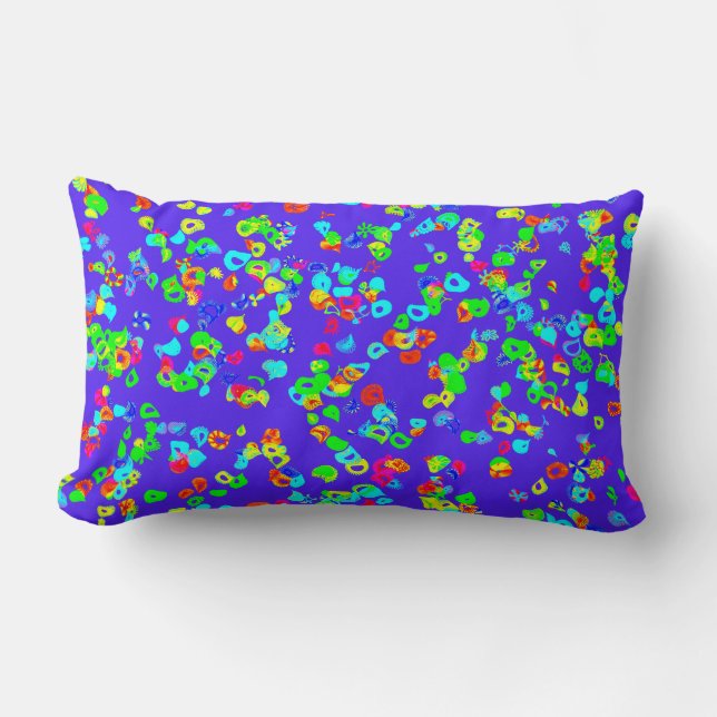 Floral Painted Throw Pillow  (Front)