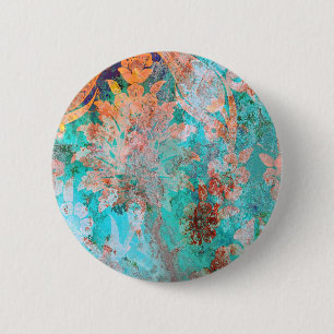 Floral Painting 6 Cm Round Badge