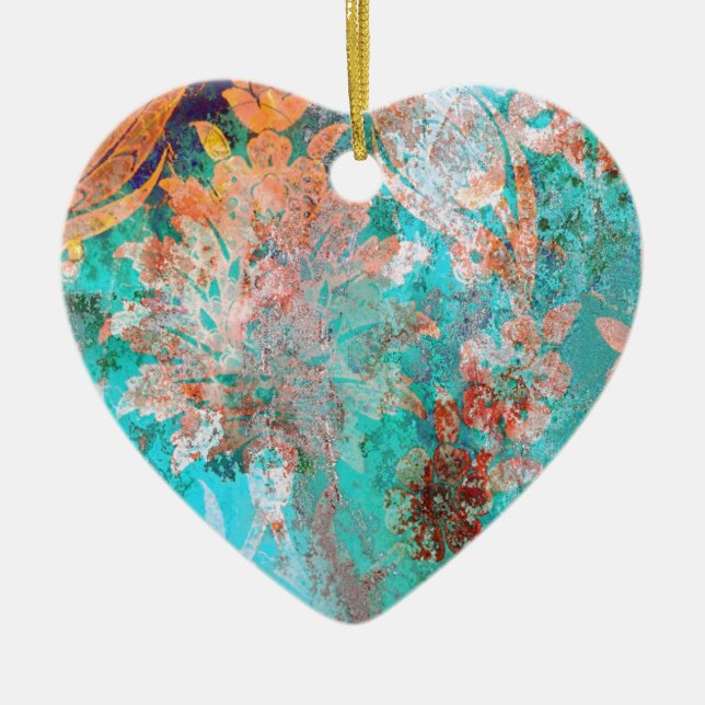 Floral Painting Ceramic Ornament (Front)