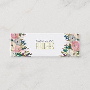 Floral Painting Florist Skinny Business Cards