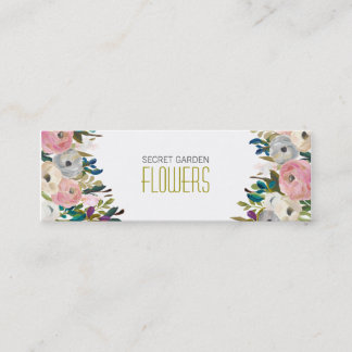 Floral Painting Florist Skinny Business Cards