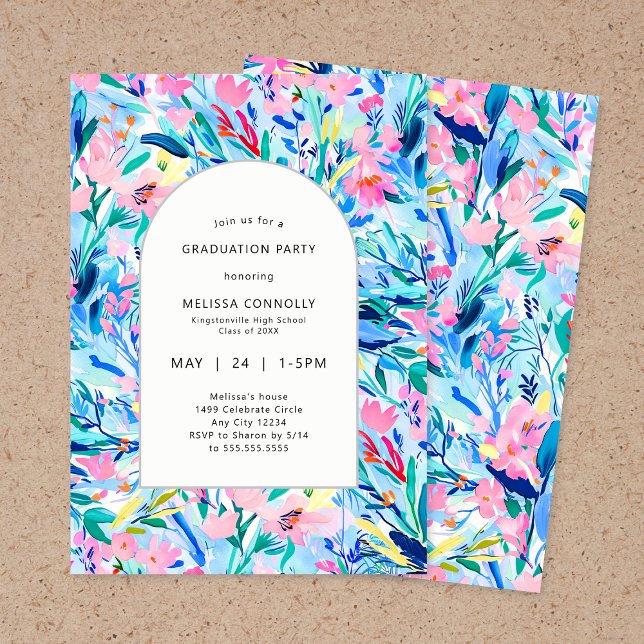 Floral Painting graduation party Invitation (Creator Uploaded)