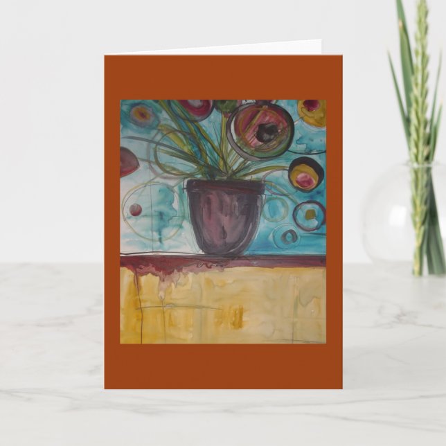 Floral Painting Greeting Card (Front)