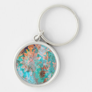 Floral Painting Key Ring