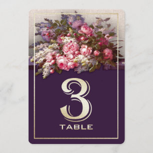 Floral Painting Party Table Number Cards