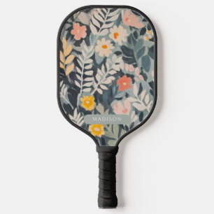 Floral Painting Personalised Modern Pickleball Paddle