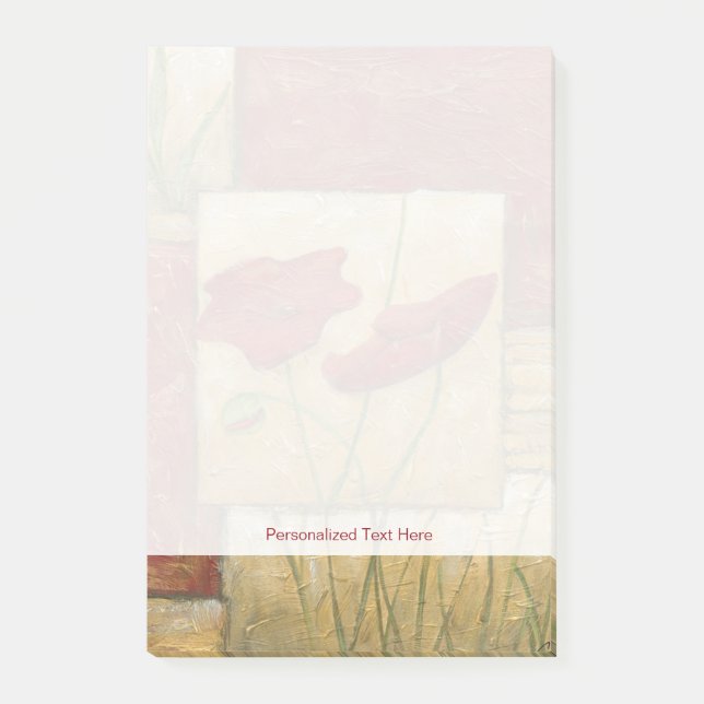 Floral Painting with Visible Brush Strokes Post-it Notes (Front)