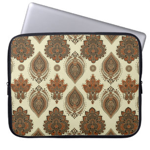 Floral paisley, Asian textile vintage pattern. Laptop Sleeve