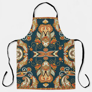 Floral Paisley Bandanna: Traditional Ornament Apron
