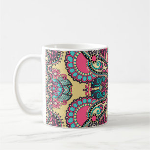 Floral Paisley Bandanna: Traditional Ornamental Coffee Mug