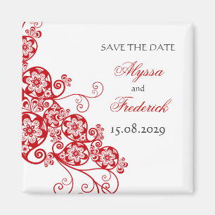 Floral Paisley Elegant Vintage Chic Save The Date Magnet
