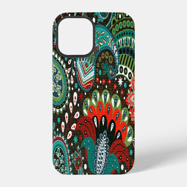 Floral paisley: seamless pattern elements. iPhone case (Back)