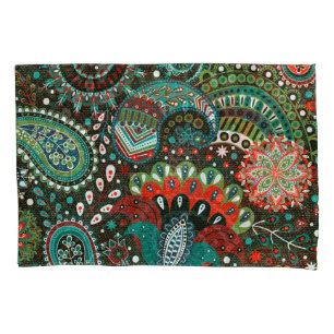 Floral paisley: seamless pattern elements. pillowcase