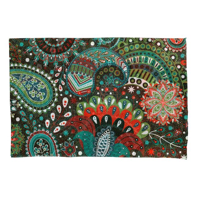 Floral paisley: seamless pattern elements. pillowcase (Front)